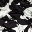 Mood Exclusive Italian White and Black Brushstrokes Silk Charmeuse