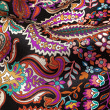 Mood Exclusive Italian Red, Green and Pink Medallion Silk Charmeuse Panel