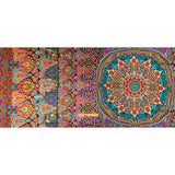 Mood Exclusive Italian Red, Green and Pink Medallion Silk Charmeuse Panel