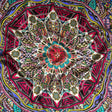 Mood Exclusive Italian Purple, Pink and Teal Medallion Silk Charmeuse Panel