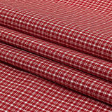 Pima Cotton Shirting - Red and White Plaid