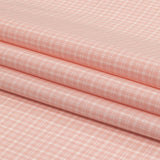 Pima Cotton Shirting - Pink and White Plaid