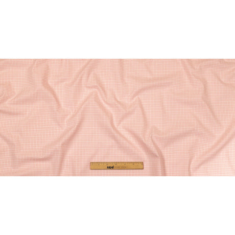 Pima Cotton Shirting - Pink and White Plaid