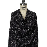 Black, White and Metallic Gold Foiled Hearts Brushed ITY Jersey