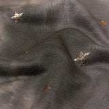 Pink, Olive and Metallic Gold Foiled Stars Stretch Rayon French Terry