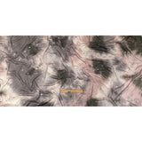 Pink, Olive and Metallic Gold Foiled Stars Stretch Rayon French Terry