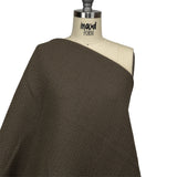 Teak and Turtle Green Net-Like Cotton and Polyester Novelty Woven