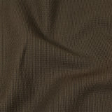 Teak and Turtle Green Net-Like Cotton and Polyester Novelty Woven