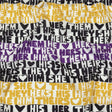 Mercerized Organic Egyptian Cotton Voile - Black, Purple and Yellow Pronoun Stripes - More Than Words Print - Mood Exclusive Pride Collection