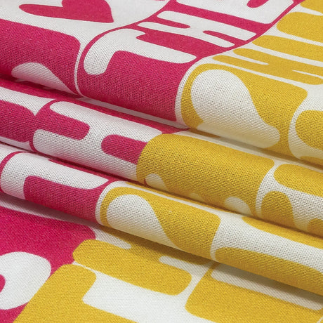 Mercerized Organic Egyptian Cotton Voile - Pink, Yellow and Blue Pronoun Stripes - More Than Words Print - Mood Exclusive Pride Collection