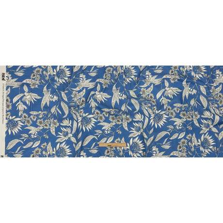 Mood Exclusive Light Blue Illustrated Cultivation Stretch Cotton Woven