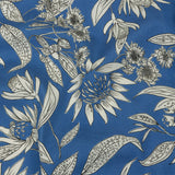 Mood Exclusive Light Blue Illustrated Cultivation Stretch Cotton Woven