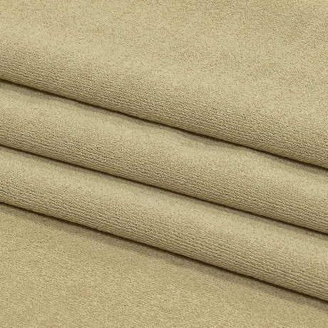 Beige Stretch Polyester Crepe Knit