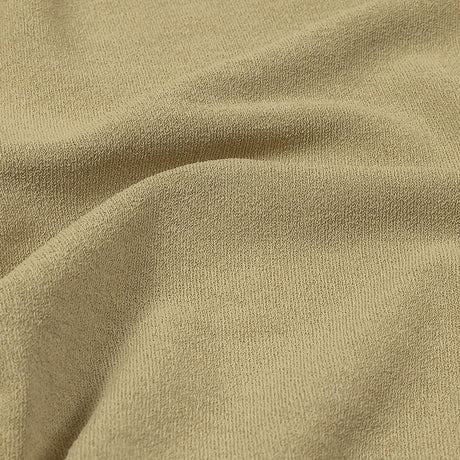 Beige Stretch Polyester Crepe Knit