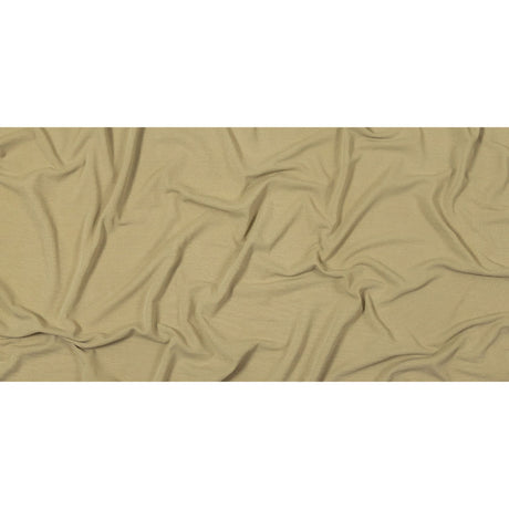 Beige Stretch Polyester Crepe Knit