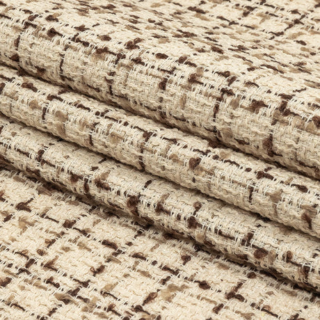 Fog, Amphora and Rocky Road Plaid Tweedy Polyester Boucle