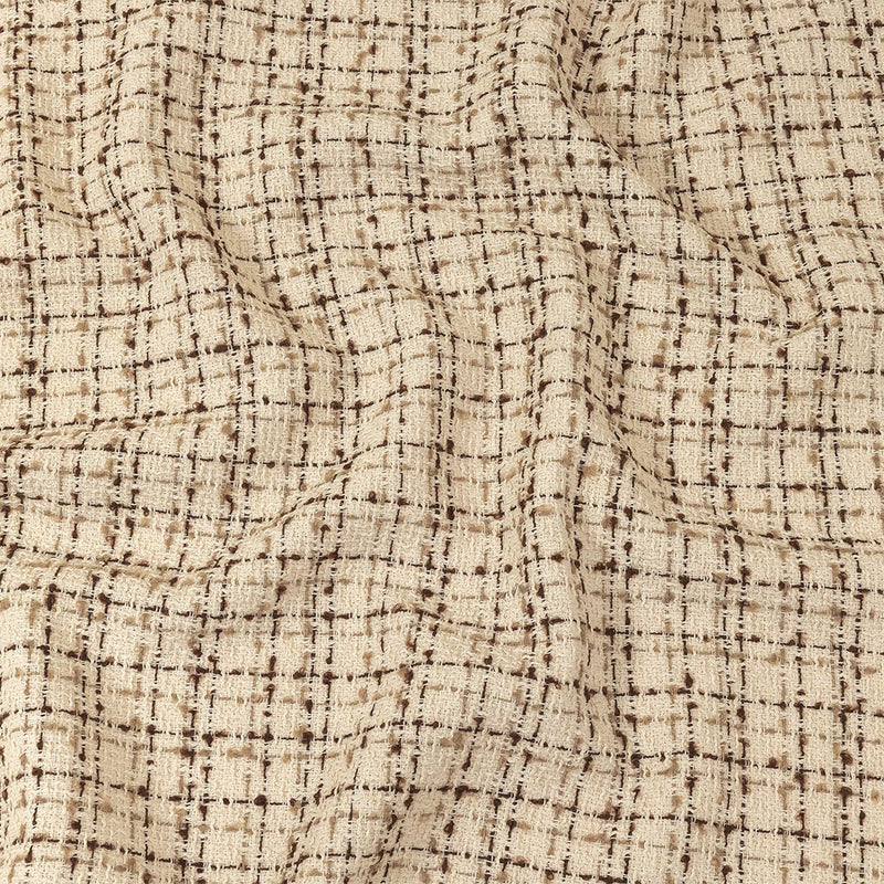 Fog, Amphora and Rocky Road Plaid Tweedy Polyester Boucle