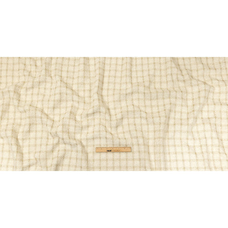 Rainy Day and Metallic Gold Plaid Polyester Boucle