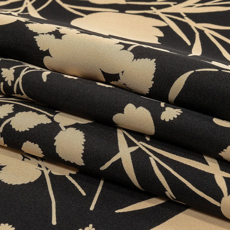 6-Ply Silk Crepe Print by The Row - Black and Cream Floral