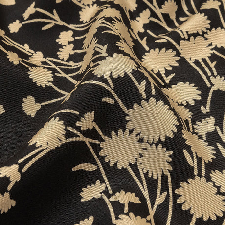 6-Ply Silk Crepe Print by The Row - Black and Cream Floral