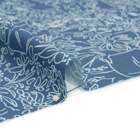 Mood Exclusive Country Blue Potted Pleasantries Cotton Poplin