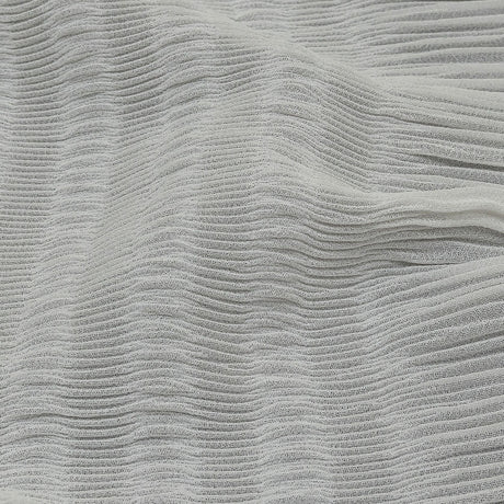 The Row Italian White Pleated Stripes Polyester Chiffon