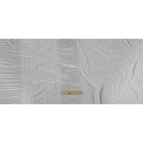 The Row Italian White Pleated Stripes Polyester Chiffon