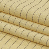 The Row Italian Banana and Brown Herringbone Stripe Viscose and Polyester Woven