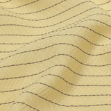 The Row Italian Banana and Brown Herringbone Stripe Viscose and Polyester Woven