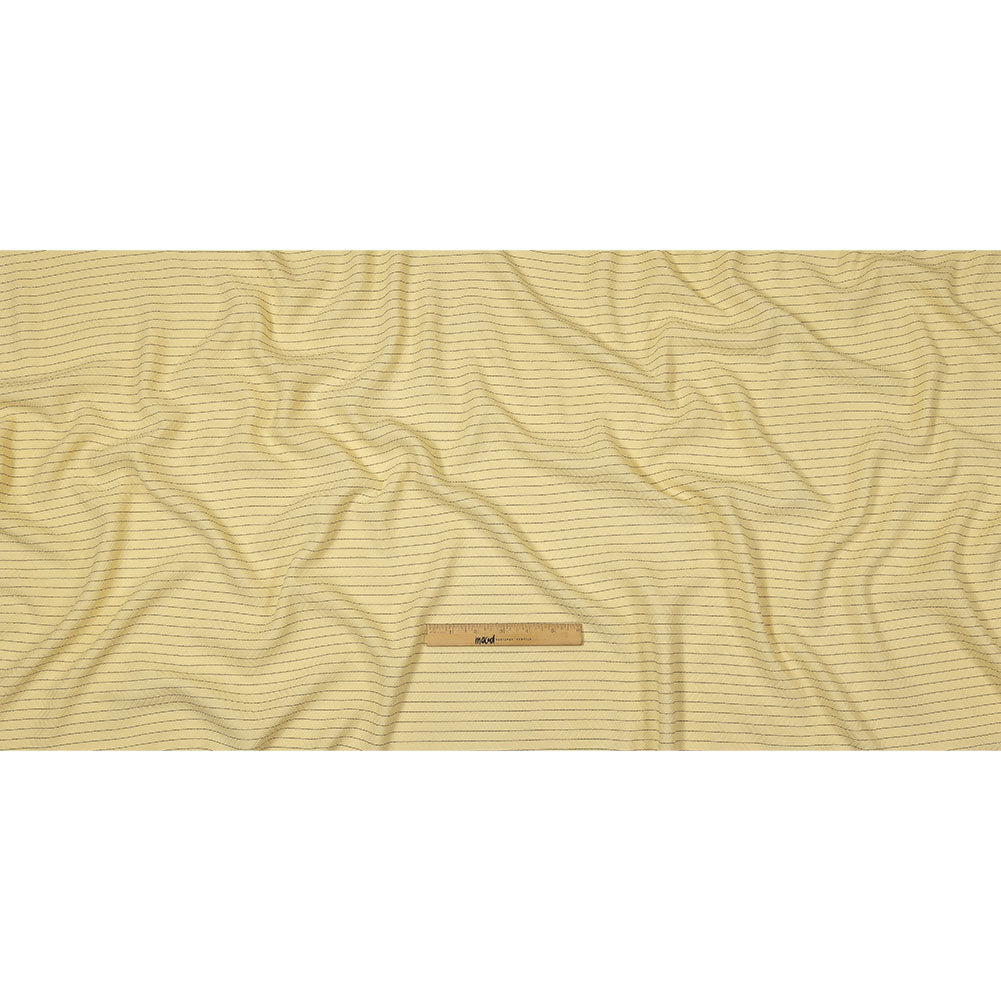 The Row Italian Banana and Brown Herringbone Stripe Viscose and Polyester Woven