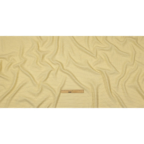 The Row Italian Banana and Brown Herringbone Stripe Viscose and Polyester Woven