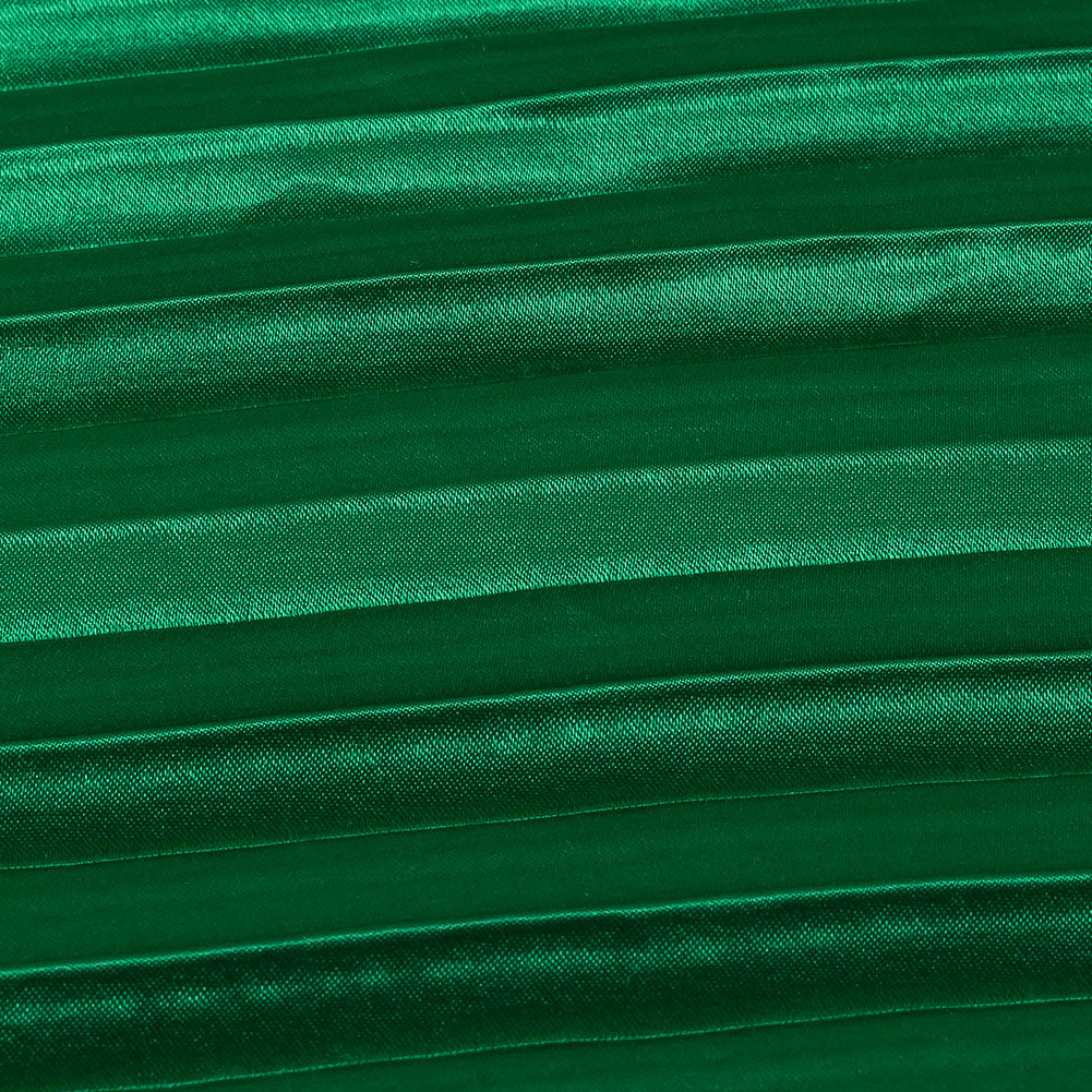 Pleated Stretch Satin - Grass Green - Andreas Collection