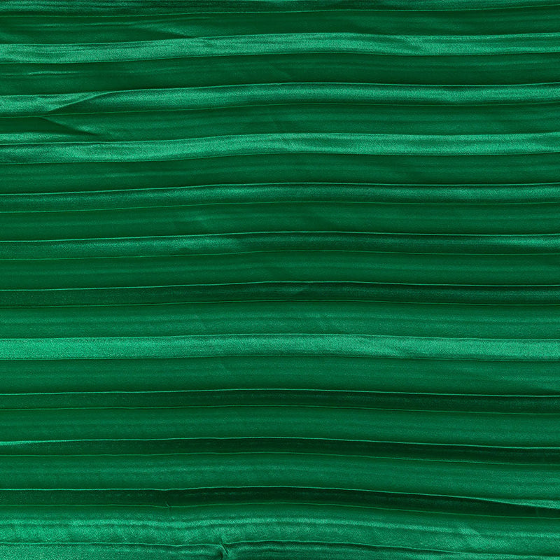 Pleated Stretch Satin - Grass Green - Andreas Collection