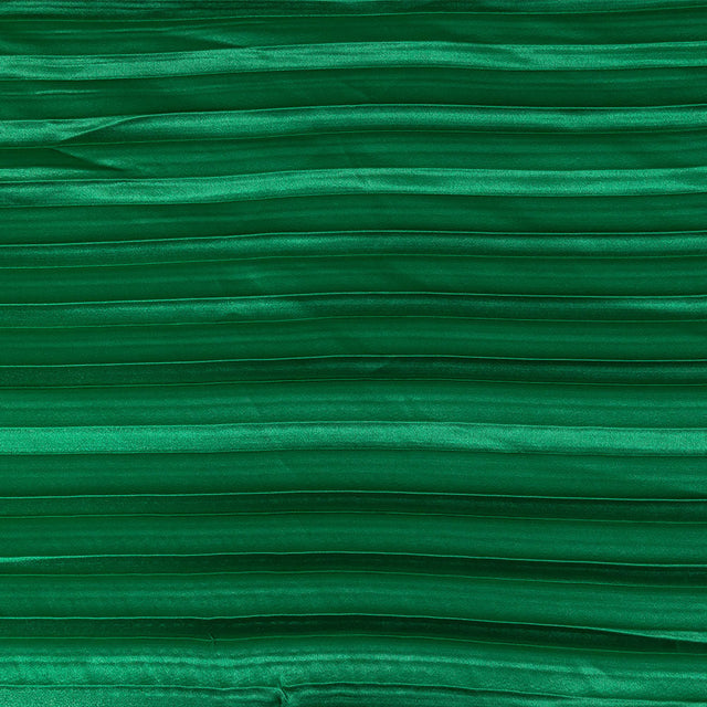 Pleated Stretch Satin - Grass Green - Andreas Collection