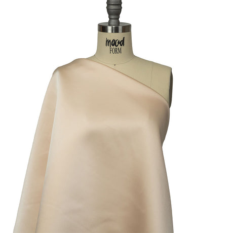 Carolina Herrera Italian Cream Peach Polyester Duchesse Satin