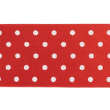 Red and White Polka Dot Satin Ribbon - 1.5"