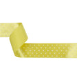 Banana and White Polka Dot Satin Ribbon - 1.5"