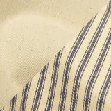 Natural and Blue Bonded Ticking Stripe Twill and Speckled Cotton Twill
