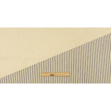 Natural and Blue Bonded Ticking Stripe Twill and Speckled Cotton Twill