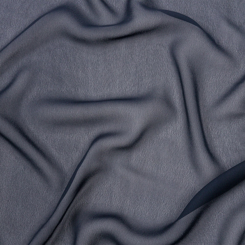 Navy Blue Rayon Chiffon