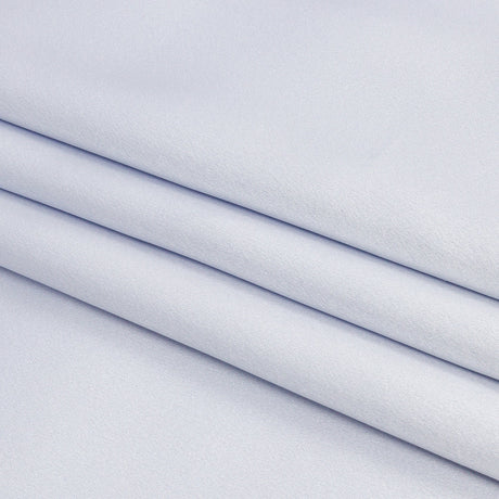 Pastel Blue Silk and Polyester Crepe Back Satin
