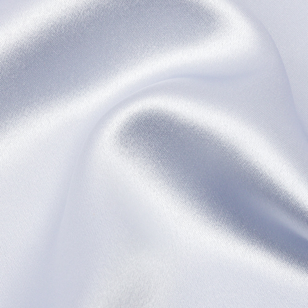 Pastel Blue Silk and Polyester Crepe Back Satin