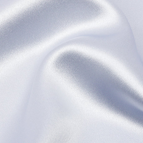 Pastel Blue Silk and Polyester Crepe Back Satin