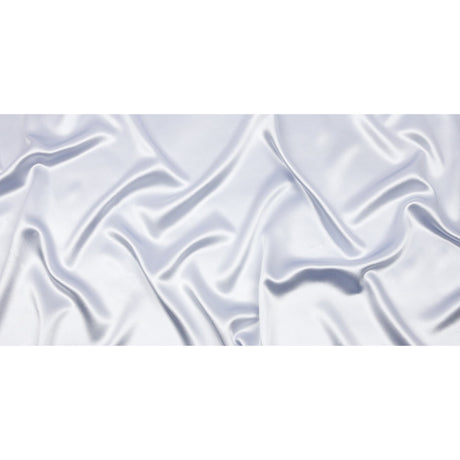 Pastel Blue Silk and Polyester Crepe Back Satin
