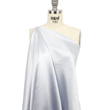 Pastel Blue Silk and Polyester Crepe Back Satin