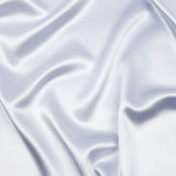 Pastel Blue Silk and Polyester Crepe Back Satin