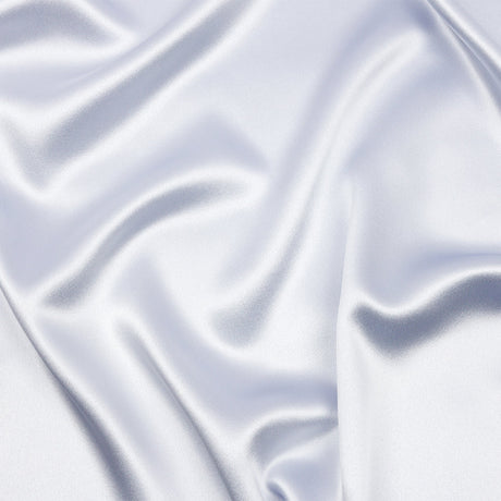 Pastel Blue Silk and Polyester Crepe Back Satin