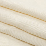 Ivory Herringbone Heavy Cotton Woven