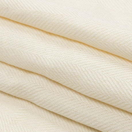 Ivory Herringbone Heavy Cotton Woven