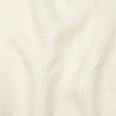 Ivory Herringbone Heavy Cotton Woven